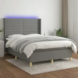 vidaxl-lozko-kontynentalne-z-materacem-ciemnoszara-tkanina-140x190cm