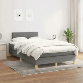 vidaxl-lozko-kontynentalne-z-materacem-ciemnoszara-tkanina-120x200-cm