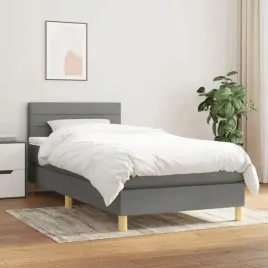 vidaxl-lozko-kontynentalne-z-materacem-ciemnoszara-tkanina-80x200-cm