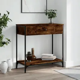 vidaxl-stolik-konsolowy-przydymiony-dab-75x345x75-cm