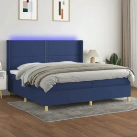 vidaxl-lozko-kontynentalne-z-materacem-niebieskie-200x200-cm-tkanina