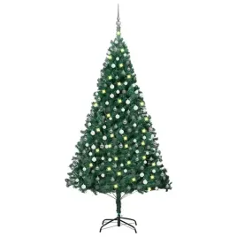vidaxl-sztuczna-choinka-z-lampkami-i-bombkami-zielona-210-cm-pvc