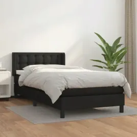 vidaxl-lozko-kontynentalne-z-materacem-czarne-ekoskora-100x200-cm