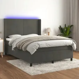 vidaxl-lozko-kontynentalne-z-materacem-i-led-szary-aksamit-140x190cm