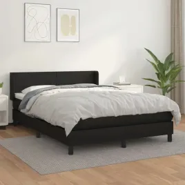 vidaxl-lozko-kontynentalne-z-materacem-czarne-ekoskora-140x190-cm
