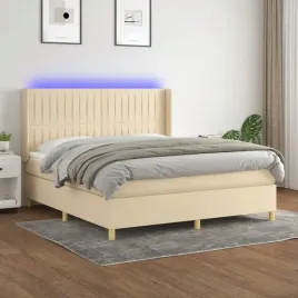 vidaxl-lozko-kontynentalne-z-materacem-kremowe-160x200-cm-tkanina