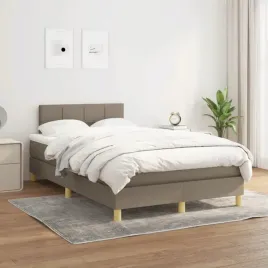 vidaxl-lozko-kontynentalne-z-materacem-taupe-tkanina-120x200-cm