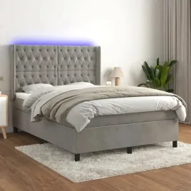 vidaxl-lozko-kontynentalne-z-materacem-i-led-szare-140x200cm-aksamit