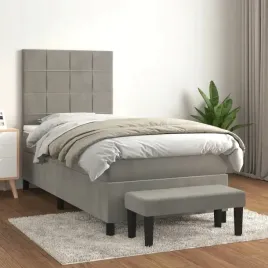 vidaxl-lozko-kontynentalne-z-materacem-jasnoszare-aksamit-100x200cm