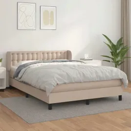 vidaxl-lozko-kontynentalne-z-materacem-cappuccino-ekoskora-140x190cm