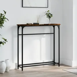 vidaxl-stolik-konsolowy-przydymiony-dab-75x195x75-cm