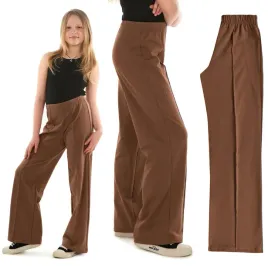 spodnie-dresowe-dziewczece-z-kantem-szerokie-wide-leg-braz-r-158-produkt-pl