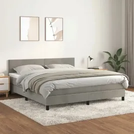 vidaxl-lozko-kontynentalne-z-materacem-jasnoszare-180x200cm-aksamit