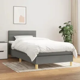 vidaxl-lozko-kontynentalne-z-materacem-ciemnoszara-tkanina-100x200-cm