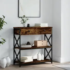 vidaxl-stolik-konsolowy-przydymiony-dab-75x28x75-cm