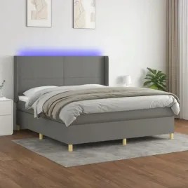 vidaxl-lozko-kontynentalne-z-materacem-ciemnoszara-tkanina-160x200cm