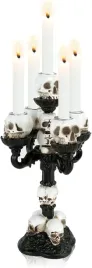 swiecznik-czaszka-gotycki-5-ramion-zywica-dekoracja-halloween-vintage-stol