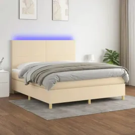 vidaxl-lozko-kontynentalne-z-materacem-kremowe-160x200-cm-tkanina