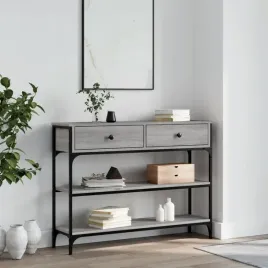 vidaxl-stolik-konsolowy-szary-dab-sonoma-100x25x75-cm