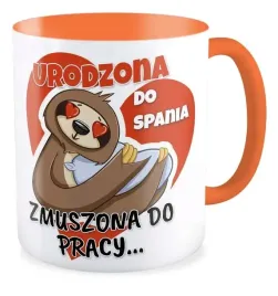 kubek-pomaranczowy-prezent-leniwiec-urodzona-do-spania-zabawny-dla-niej