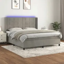 vidaxl-lozko-kontynentalne-z-materacem-i-led-szare-160x200cm-aksamit