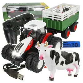 traktor-zdalnie-sterowany-z-przyczepa-wywrotka-maszyny-rolnicze-led-krowa
