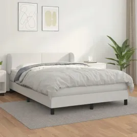 vidaxl-lozko-kontynentalne-z-materacem-biale-ekoskora-140x190-cm