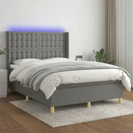 vidaxl-lozko-kontynentalne-z-materacem-ciemnoszara-tkanina-140x190cm