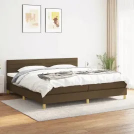 vidaxl-lozko-kontynentalne-z-materacem-brazowe-tkanina-200x200-cm