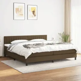 vidaxl-lozko-kontynentalne-z-materacem-brazowe-tkanina-200x200-cm