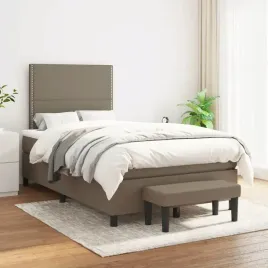 vidaxl-lozko-kontynentalne-z-materacem-taupe-tkanina-120x200-cm