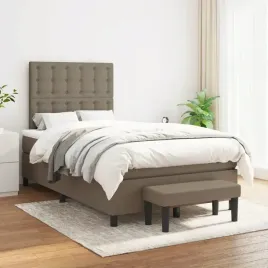 vidaxl-lozko-kontynentalne-z-materacem-taupe-tkanina-120x200-cm