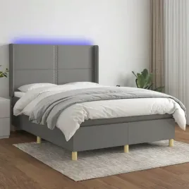 vidaxl-lozko-kontynentalne-z-materacem-ciemnoszara-tkanina-140x190cm