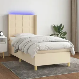vidaxl-lozko-kontynentalne-z-materacem-kremowe-100x200-cm-tkanina