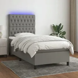 vidaxl-lozko-kontynentalne-z-materacem-ciemnoszara-tkanina-90x200-cm