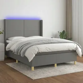vidaxl-lozko-kontynentalne-z-materacem-ciemnoszara-tkanina-140x190cm