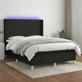 vidaxl-lozko-kontynentalne-z-materacem-czarne-140x200-cm-tkanina