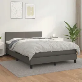 vidaxl-lozko-kontynentalne-z-materacem-szare-ekoskora-140x190-cm