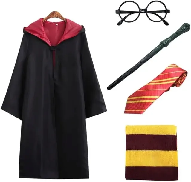 STRÓJ PRZEBRANIE HARRY CZARODZIEJ PELERYNA GRYFFINDOR DOROSŁYCH HALLOWEEN