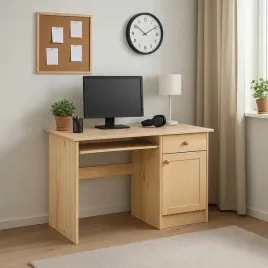 biurko-drewniane-110-cm-z-wysuwana-polka-i-szuflada-modern-ii-sosnowe
