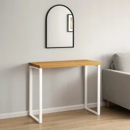 konsola-debowa-loft-78x100x37-dab-olejowany-pure-biala-podstawa