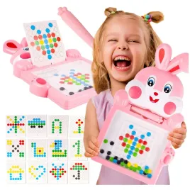 tablica-magnetyczna-mozaika-z-koralikami-guziki-krolik-ukladanka-montessori