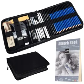 zestaw-do-szkicowania-rysowania-profesjonalny-szkicownik-olowki-etui-54w1