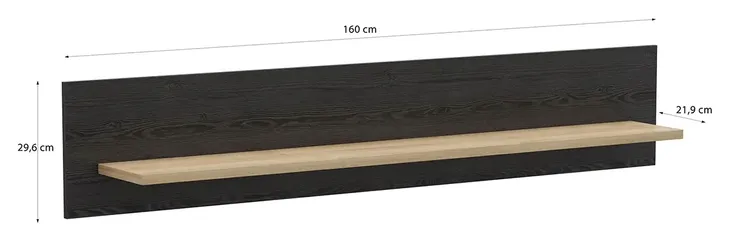 polka-wiszaca-chisbury-bhlb01-kolor-mebla-dab-czarny