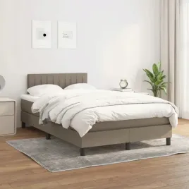 vidaxl-lozko-kontynentalne-z-materacem-taupe-tkanina-120x200-cm