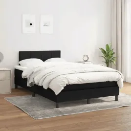 vidaxl-lozko-kontynentalne-z-materacem-czarne-tkanina-120x200-cm