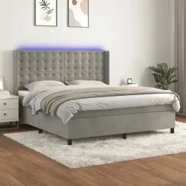 vidaxl-lozko-kontynentalne-z-materacem-i-led-szare-180x200cm-aksamit