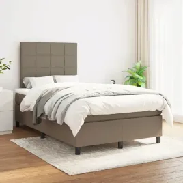 vidaxl-lozko-kontynentalne-z-materacem-taupe-tkanina-120x200-cm