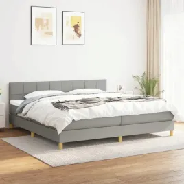 vidaxl-lozko-kontynentalne-z-materacem-jasnoszare-tkanina-200x200-cm