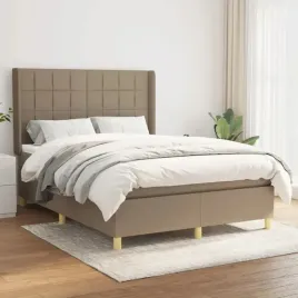 vidaxl-lozko-kontynentalne-z-materacem-taupe-tkanina-140x190-cm